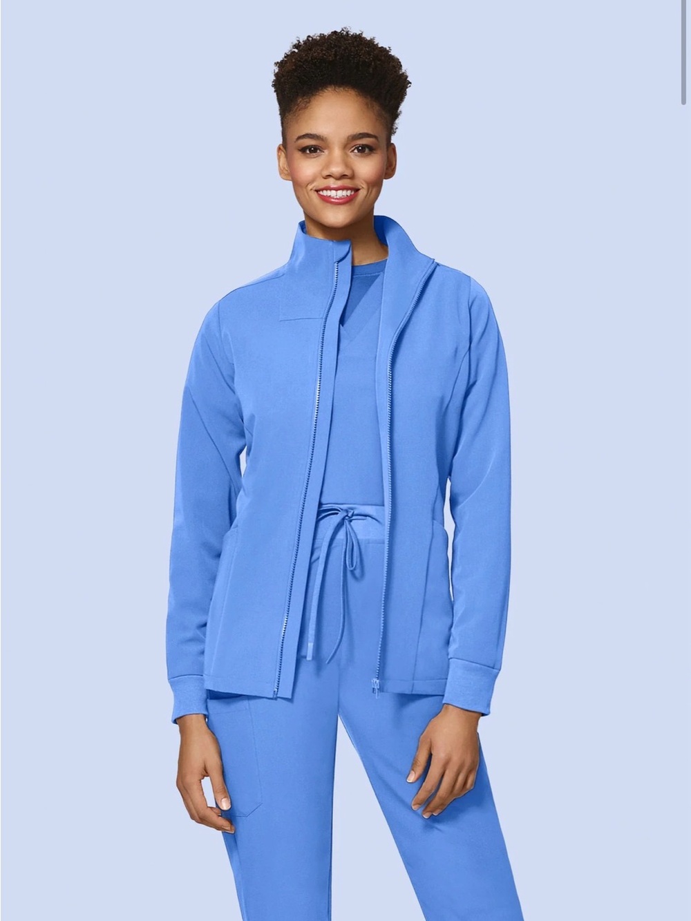 NWT Mandala Ceil Blue Scrub Jacket